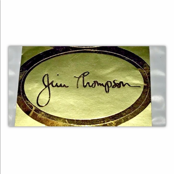 New Jim Thompson Small Clutch Dark Blue Snakeskin - Picture 9 of 16